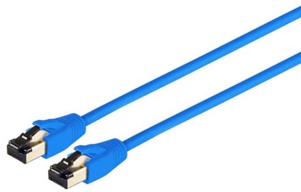 Patchkabel cat 8.1 F/FTP PIMF LSZH blau 0,5m