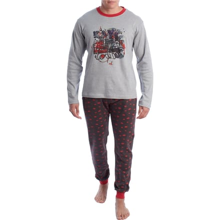 Katoenen herenpyjama met lange mouwen KLP4