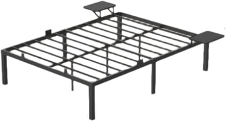 Bedframe - metalen bedframe - zwart bedframe - stevige ondersteuning - 190 cm x 140 cm x 41,3 cm