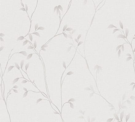 FIJNE BLAADJES BEHANG | Linnenlook - Creme Beige - A.S. Création Pure Elegance
