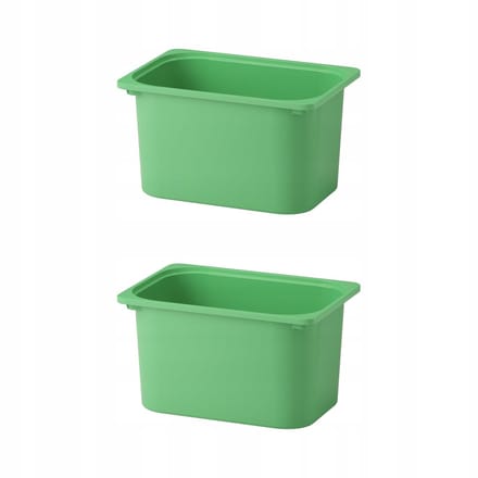 2x Opbergbak Heldergroen 42x30x23 cm - Merkloos