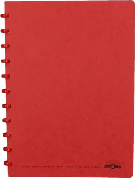 Atoma schrift | ft A4 | 144 bladzijden | geruit 5 mm | rood