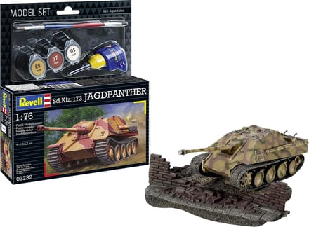 Revell Modelbouwpakket Militaire voertuigen - 63232 Sd.Kfz.173 Jagdpanther Tank - Model Set Plastic - 1:76 - Modelbouw