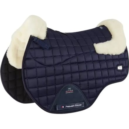 Premier Equine Atlantis Cc Satin Wool Jump Zadeldekje Blauw Full