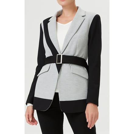 Kleurblok Blazer in Jersey