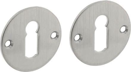 Intersteel Rozet met sleutelgat 42x2 mm rvs geborsteld
