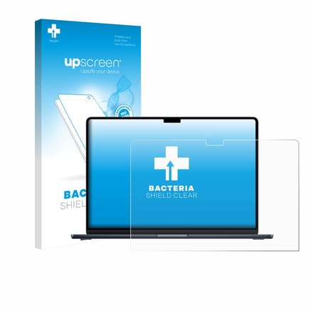 upscreen - Screenprotector voor Apple MacBook Air 15" M5 2026 - Folie Beschermfolie transparant antibacterieel