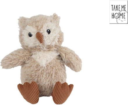 Take Me Home knuffel uil pluche 20cm bruin speelgoed.