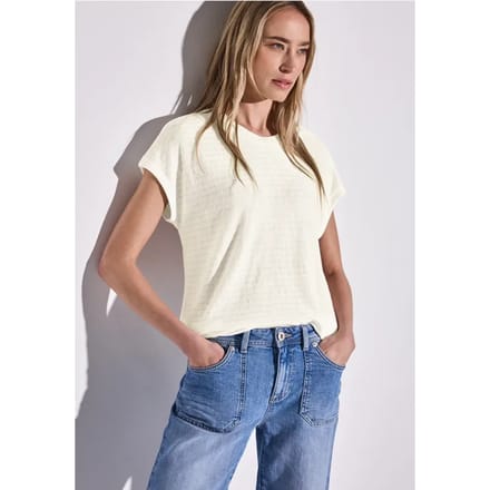 Shirt met gestreepte textuur