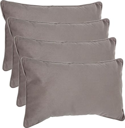 Atmosphera Bank/sierkussens Sophia - 4x stuks - 30 x 50 cm - polyester met rits