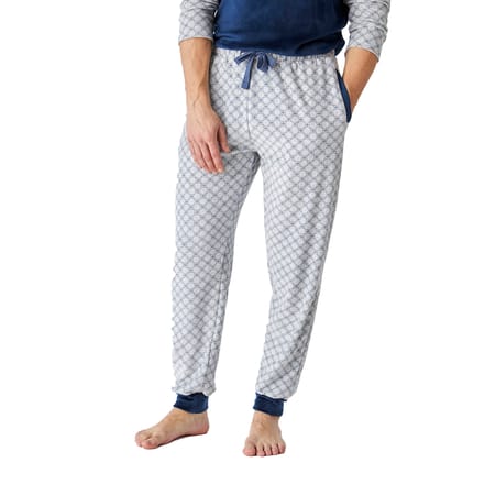 Winterpyjama lange mouw fluweel JJBEP5301 heren