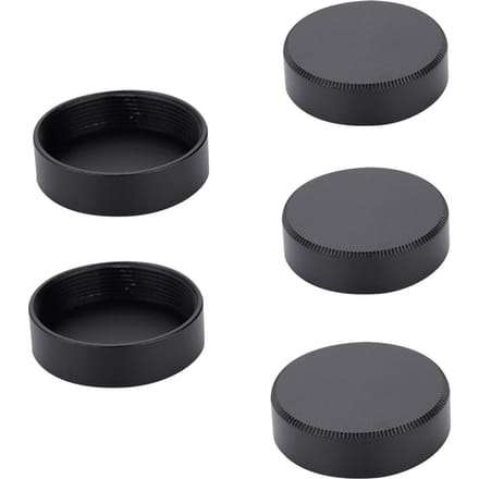 5 pièces Cache d'objectif arrière en métal à monture C 27 mm pour objectifs CCTV TV (Noir) noir