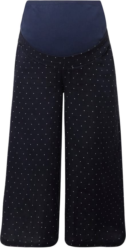 Ulla Popken - Dames - Culotte mousseline elastische tailleband - Marine - Maat 48