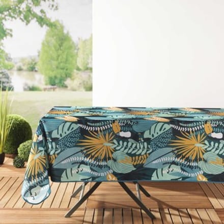 Tafelkleed Douceur d intérieur NAPPE RECTANGLE 150 x 240 CM POLYESTER IMPRIME BRAZILIA MENTHE/V