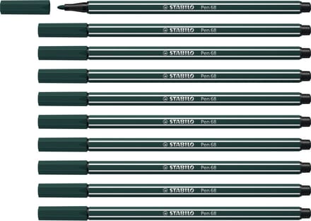 STABILO Pen 68 - Premium Viltstift - Aardegroen - Doos 10 stuks