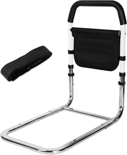 Bedhek Veiligheidsstang - Hulpbeugel - Veilig Opstaan - Brede Stabiliteit - 28x61 cm - Zilver