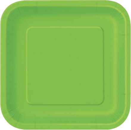 Borden Vierkant Lime Groen 23cm 14st