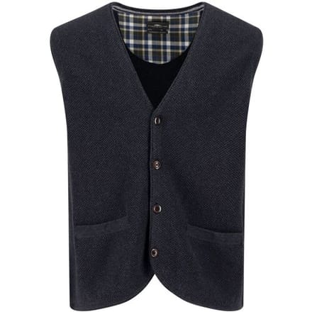 Fynch-Hatton Buttoned Vest Cotton Wool Charcoal / male