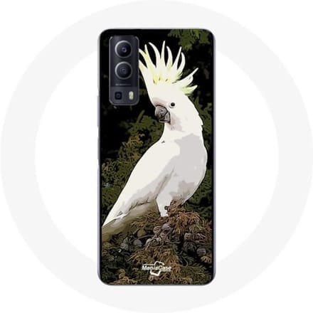 Coque Vivo Y72 Cacatoes Perroquets Blanc sur l'arbre