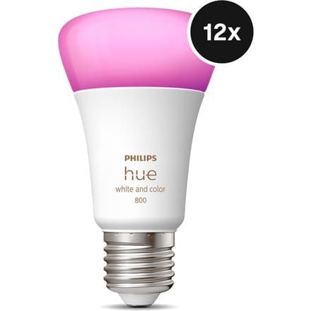Philips Hue White & Color Ambiance E27 Bluetooth Ledlampen 2-pack - Wit