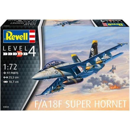 Revell Modelbouwpakket Militaire voertuigen - 03834 F/A-18F Super Hornet Plane Plastic - 1:72 - Modelbouw