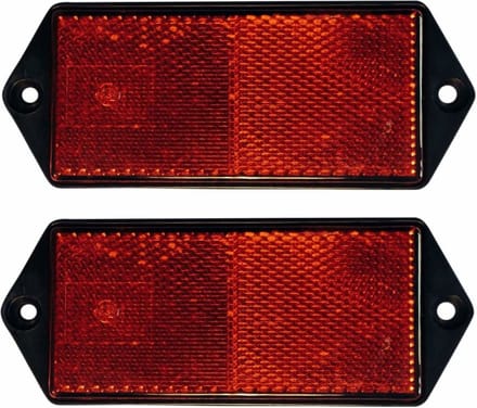 Benson Rechthoekige reflector - 100 x 40 mm - rood - 2 stuks - E-keur