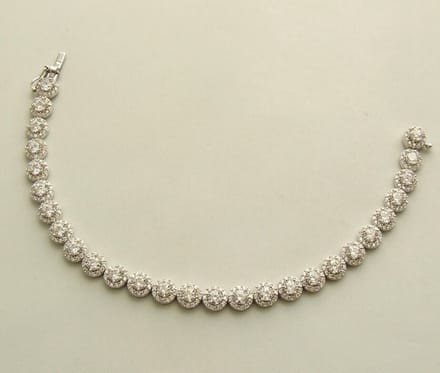 Wit gouden zirkonia armband