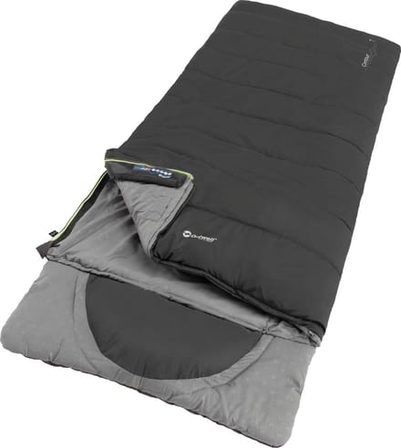 Outwell DS Contour slaapzak 220 cm Midnight Black rits rechts