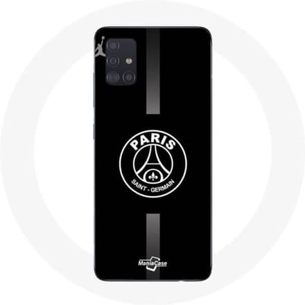 Coque - Maniacase - Samsung Galaxy A51 - Logo PSG Jordan - Souple - Protection Mat noir