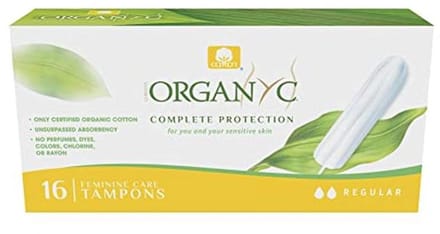 Tampons van 100% gecertificeerd katoen, voor moderne bloedingen - 16 stuks
