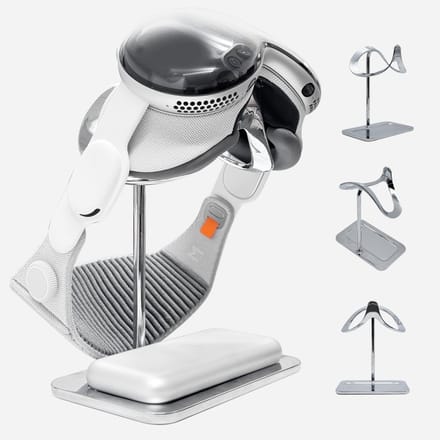 Macally VPSTAND Apple Vision Pro stand met accuhouder