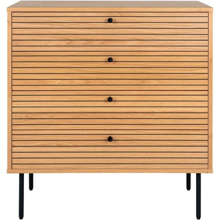 Dressoir Naturel Eiken Fineer - 80x40x85cm - Gewicht 40kg - House Nordic