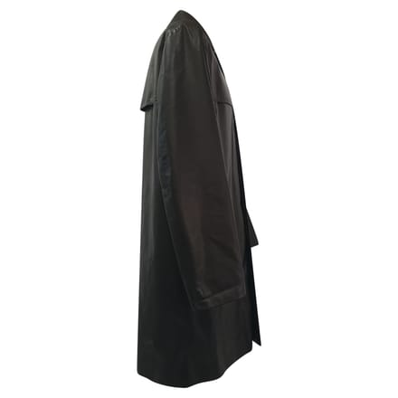 Prada trenchcoat met verborgen sluiting in zwart lamsleer
