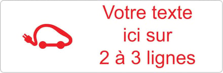 Gepersonaliseerd Naamplaatje - Custom Bordje - Auto Decoratie - Met Logo - 30 x 10 cm - Wit Rood
