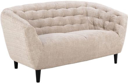2-zits Bank Flora Beige Juto 150cm - Giga Living