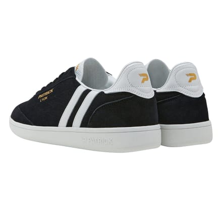 Patrick Mens Lyon Suede Cupsole Sneakers (Zwart/Wit)