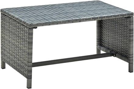 Stijlvolle Salontafel Koffietafel Woonmeubel in Antraciet Poly Rattan