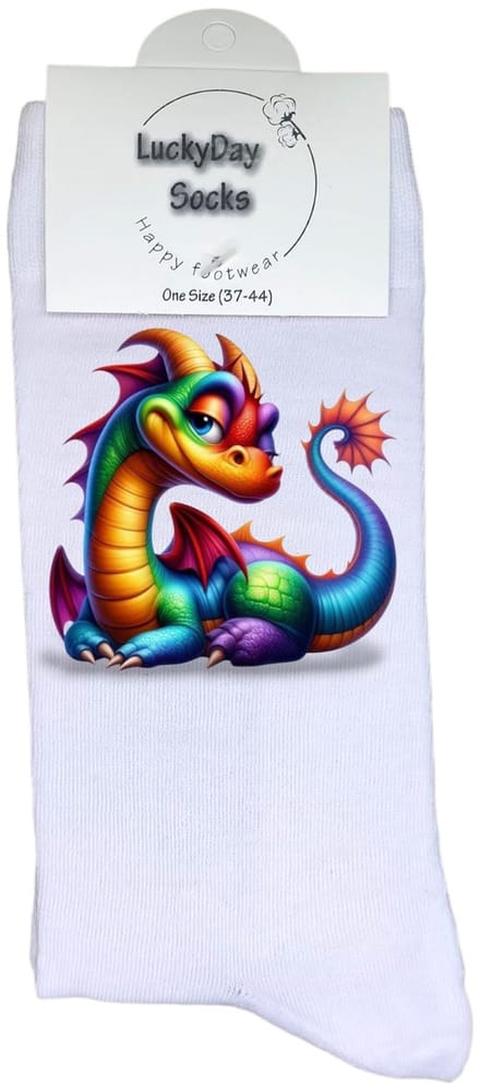 Luckyday Socks - Unisex sokken - Draak - cadeau sokken - Maat 37-44