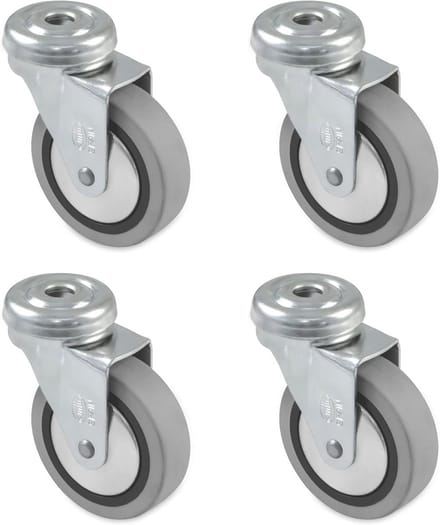Meubelwielen 60 mm met Kogellagers en Maximale Belasting van 25 kg
