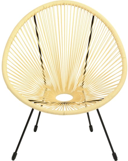 Tuinfauteuil Acapulco pastel geel Kare Design