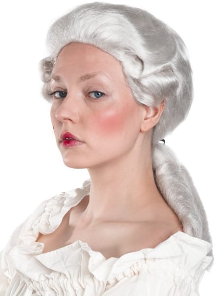 Mozart Barok Pruik Met Vlecht - voor carnaval
