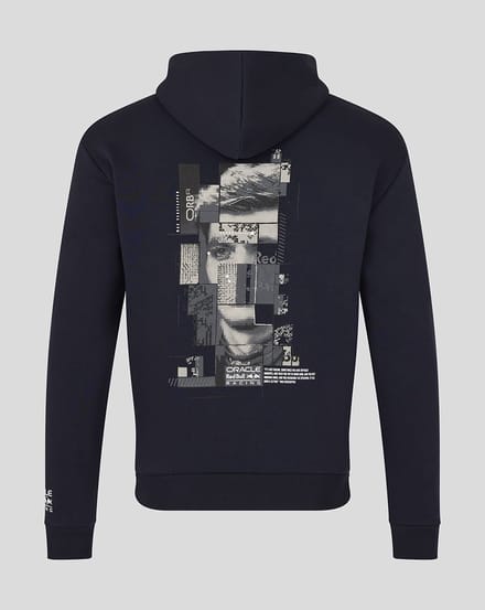 Max Verstappen Graphic Pixel Back Hoody Blauw 2026 Maat 4XL