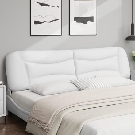 vidaXL Hoofdbordkussen "Hvar" 200 cm kunstleer wit