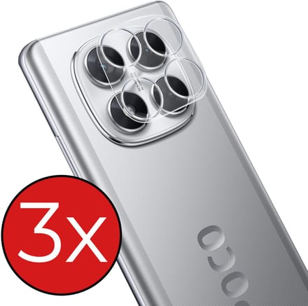 Camera Lens Protector - 3 Stuks - Geschikt voor Xiaomi Poco X7 - Camera Screenprotector - Beschermglas - Gehard Glas - Tempered Glass - Screen Protector