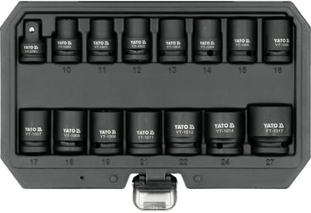 Yato - Dopsleutelset - Udarowe Sockets - 15 Elementen - CrMo Staal