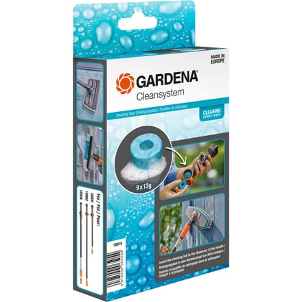 Gardena Cleansystem cleaning tabs, soap tabs for Cleansystem handles, wet cleaning