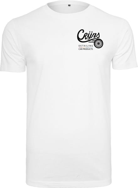 CRIJNS KWALITEITS T-SHIRT WIT / ZWART Logo - SMALL