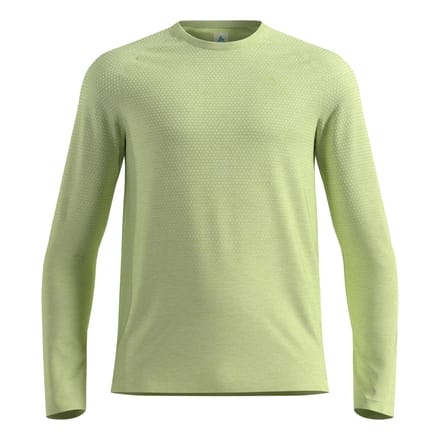 Odlo Essential Seamless Crew Neck Longsleeve Heren-limoen
