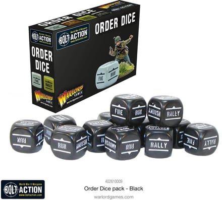 Order dice pack black color (Bolt action nieuw)