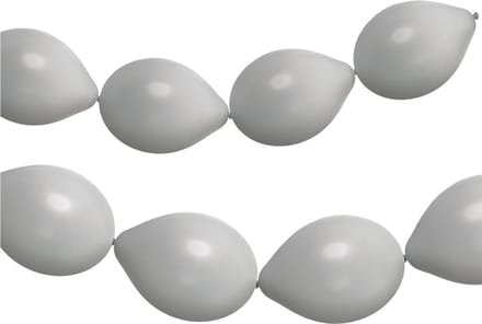 Folat - Knoopballonnen voor Ballonnenslinger Moondust Silver Metallic 33 cm - 8 stuks
